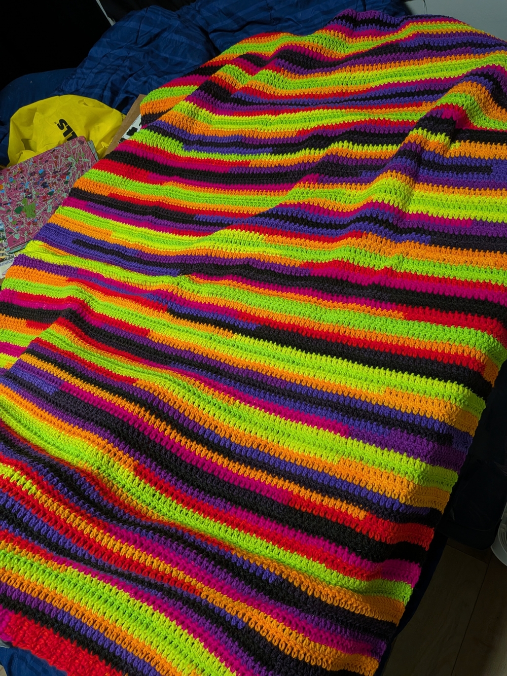 Multicolor Crochet Blanket